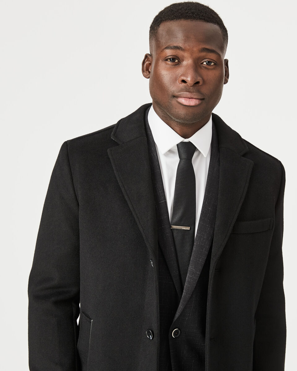 Willetton Blend Overcoat, Black, hi-res